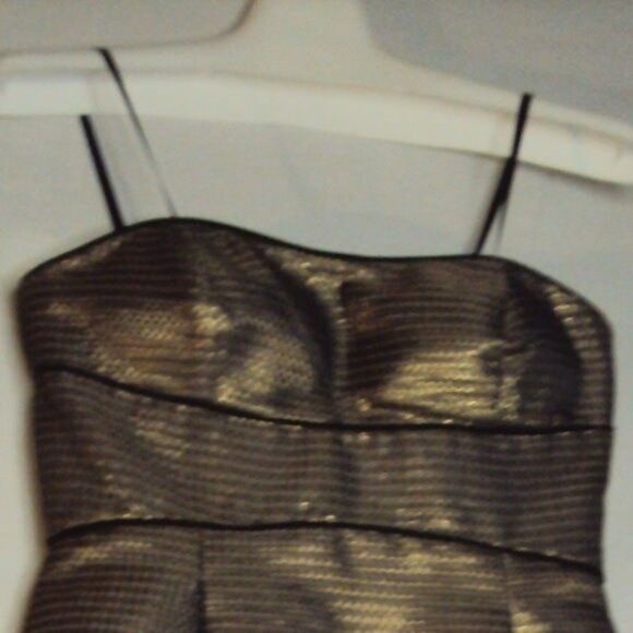 Max and Cleo Metallic Gold/Black Womens Special Event Dress Size 2 - Picture 4 of 6